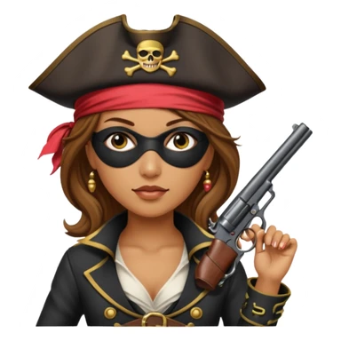 Lady Pirate With Gun. sticker