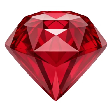 Carved Red Diamond Crystal "RED" sticker
