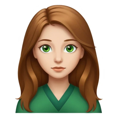 Femme cheveux longs chatain clair sticker