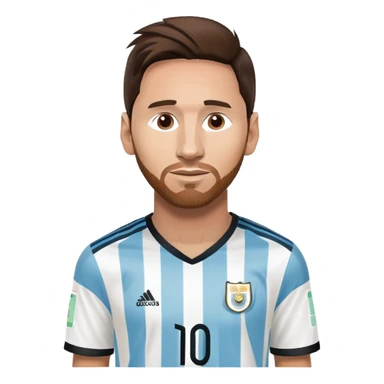 Lionel Messi soccer player in Argentina jersey number 10 sticker