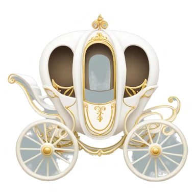 white Vintage pretty Princess carriage  sticker