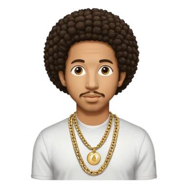 Ludacris with dark brown afro hair  sticker