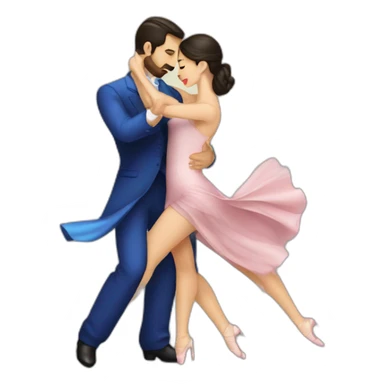 Argentine tango dancers sticker