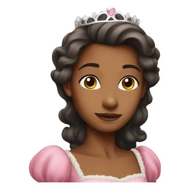 princess with pink dress sticker