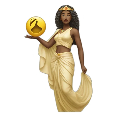 goddess holding nike logo sticker