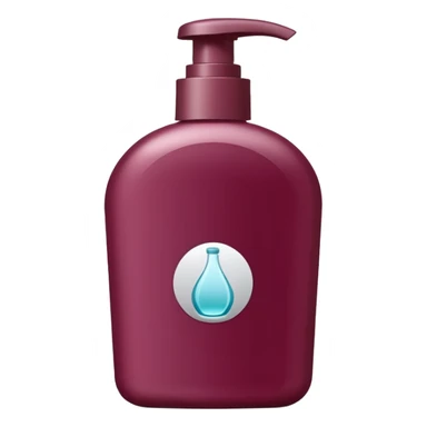shampoo bottle in burgundy colour sticker