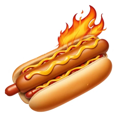 Fist Gripping a Flaming Hotdog sticker
