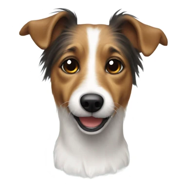 Cute long haired jack russel  sticker