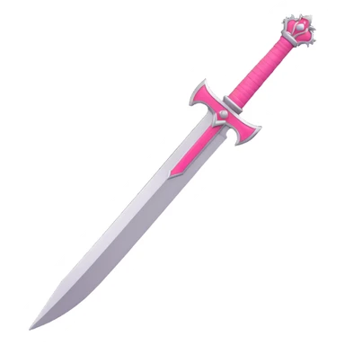 3D gothic dagger with pink accents, elegant and sharp sticker