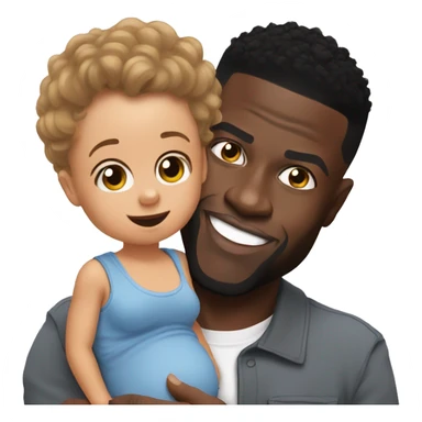 Kevin hart with baby sticker
