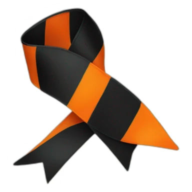 St. George's ribbon black and orange sticker