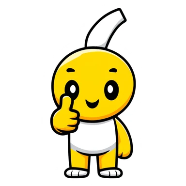 Character feeling proud with thumbs up sticker