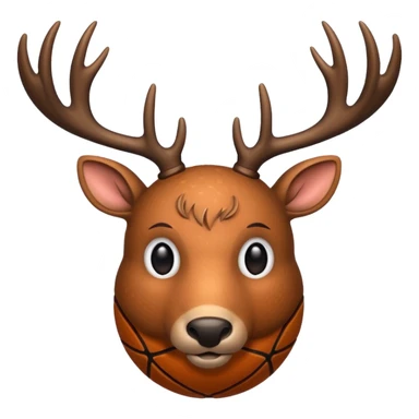 Deer as a basketball  sticker
