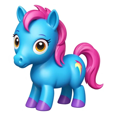  My Little Pony style vinyl fat horse toy figure  sticker