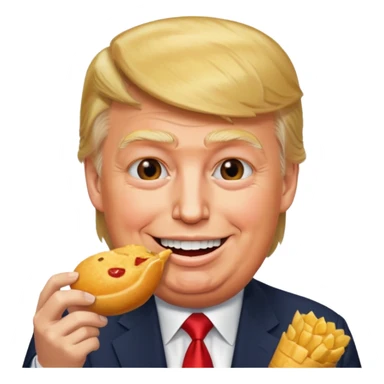 donald trump eating sticker