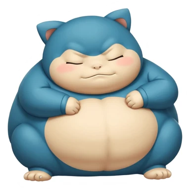 Sleeping snorlax pokemon not realistoc 2d emoji sticker