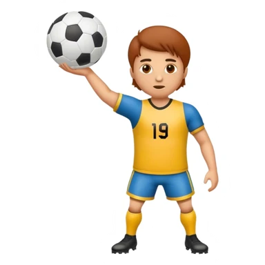 Guerrier avec un ballon de Football  sticker