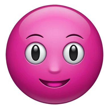 magenta color sphere,Negative : Emoji. sticker