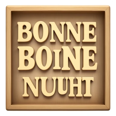 les mots 'Bonne Nuit' écrits en français avec les personnages du jeu Homescapes sticker