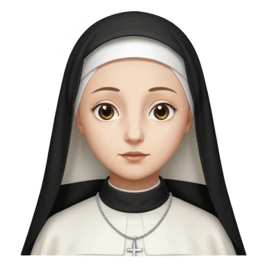 Rosalia (the singer) as a nun. (Use lux album cover as reference).  sticker