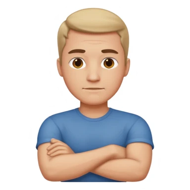 Guy with arms crossed neck  sticker