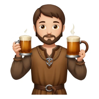 Medieval Man in a tavern sticker