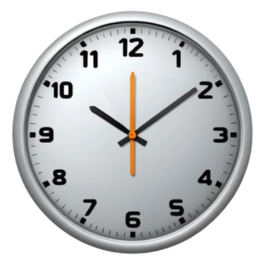 clock showing 7 am
 sticker