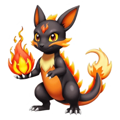 Umbreon-Charmander-Charmeleon-Guilmon-fusion sticker