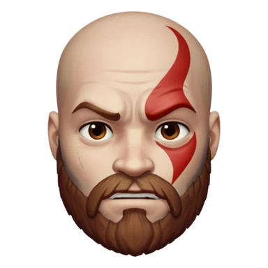 Visage de Kratos du jeu PlayStation sticker