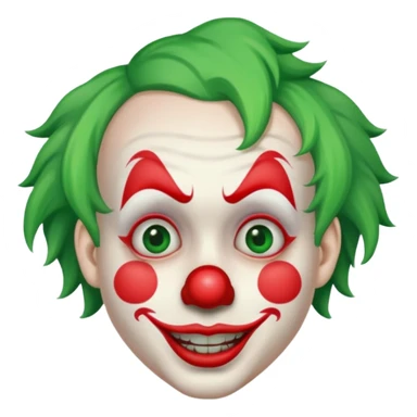 clown with green hair sticker
