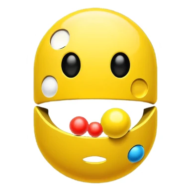 PAC man eating dots sticker