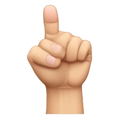 a fist facing up with index and pinky fingers facing up sticker