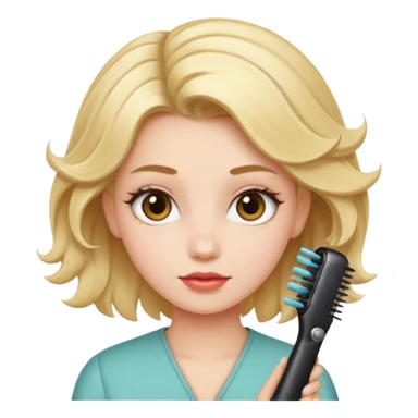 Girlwith  hairstyle tools  sticker