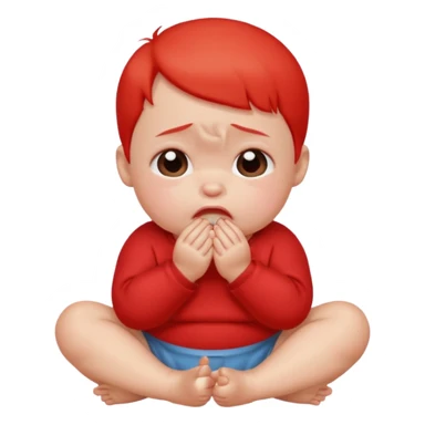 crying baby sitting sticker