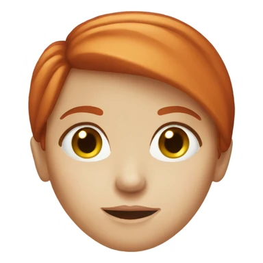 Redhead girl with dry nose sticker