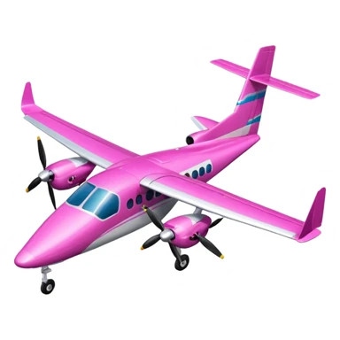 tiny pink (RGB: 220, 20, 120) tapered wing turboprop aircraft sticker