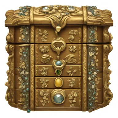 antique jewelry box sticker