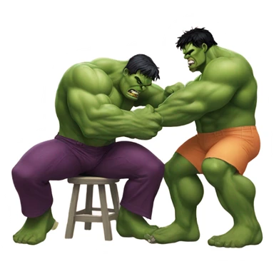 the hulk spanking a peach  sticker