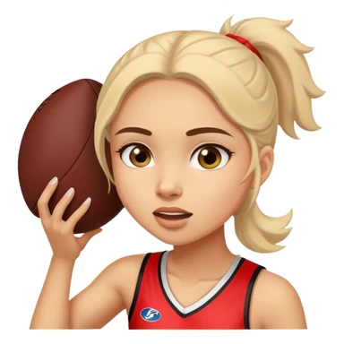 Girl playing afl sticker