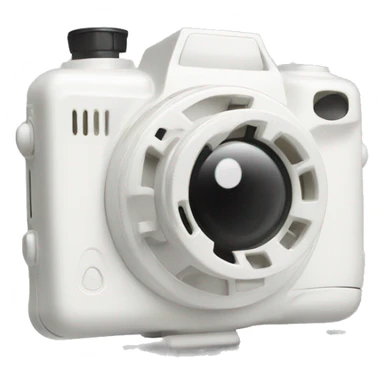 white  disposable camera with a happy face  sticker