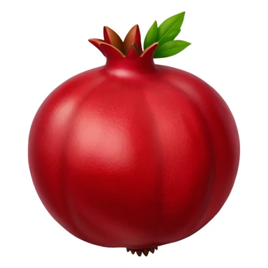 realistic whole pomegranate with leaf sticker