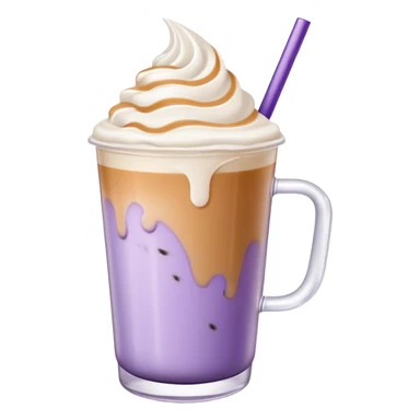 Starbucks iced chai latte with lavender cold foam sticker