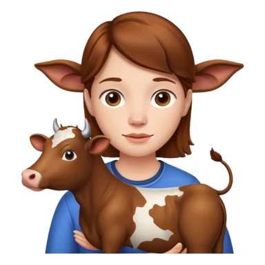 Half human half Cow sticker