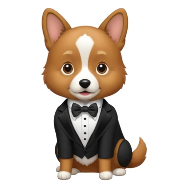 Dog in a tuxedo ￼ sticker