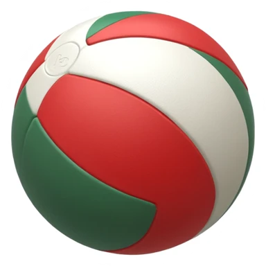 pilates ball with lines red white and green sticker
