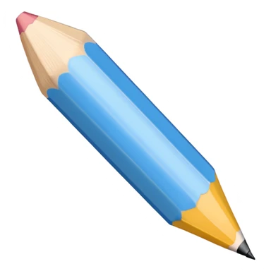 white colored pencil with a sharp tip sticker