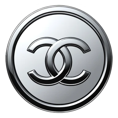 Chanel sport logo chrome glossy sticker