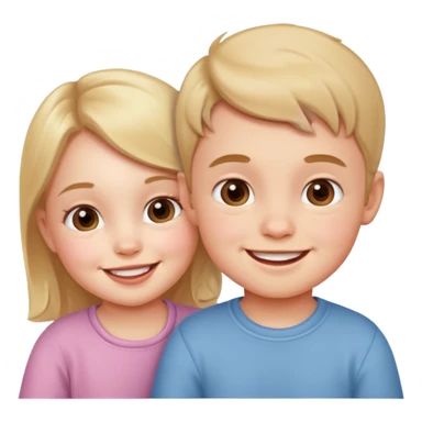 boy and girl babies sticker