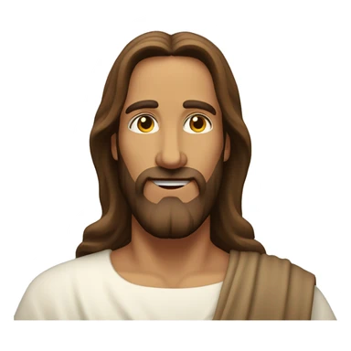 Jesus brunt happy and kind and loving sticker