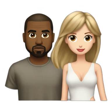 kanye west and taylor swift sticker